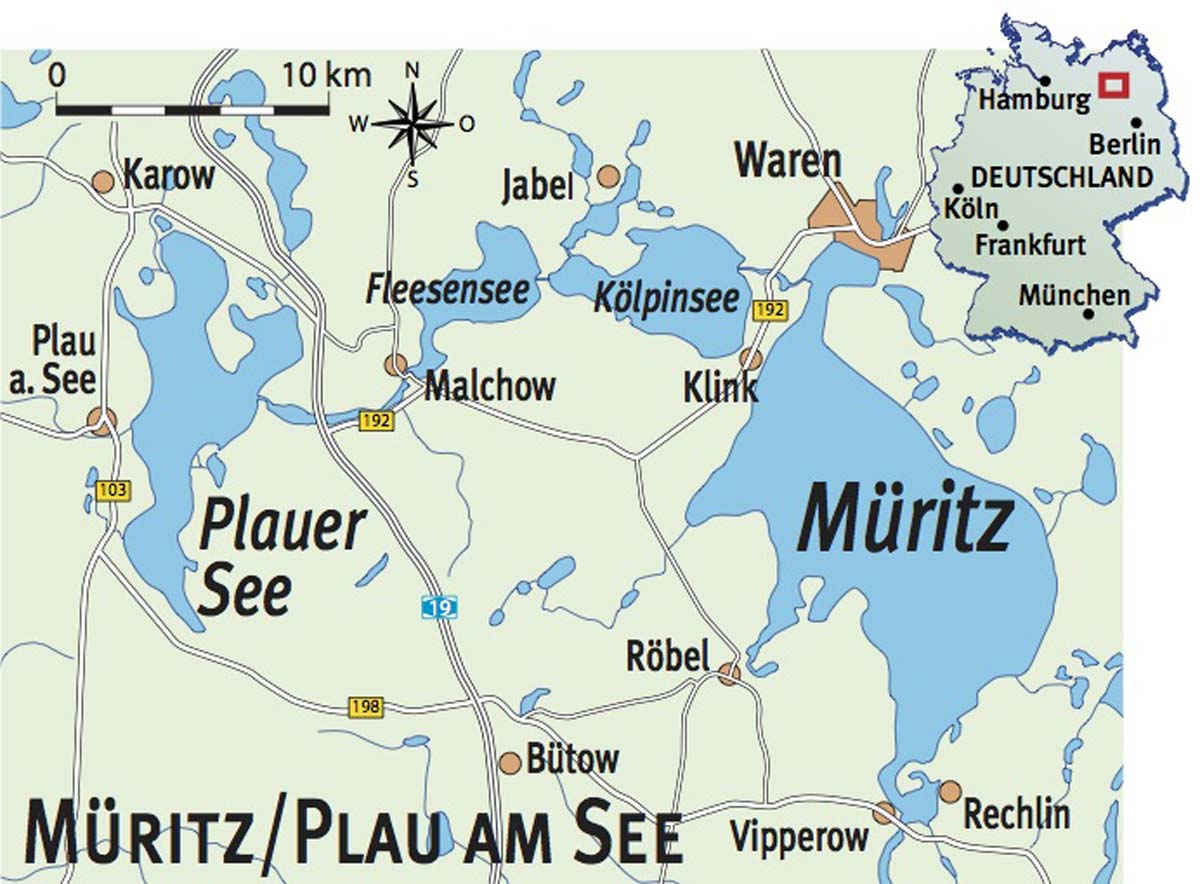 Die Seenplatte mit der Müritz sind für Angler ein absolutes Traumrevier.