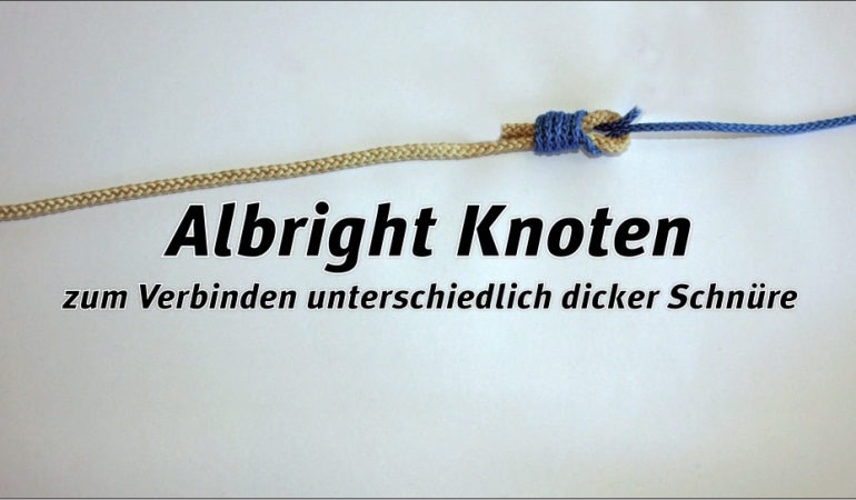 Der Albright-Knoten eignet sich zur Verbindung unterschiedlich dicker Schnüre. Foto: Blinker