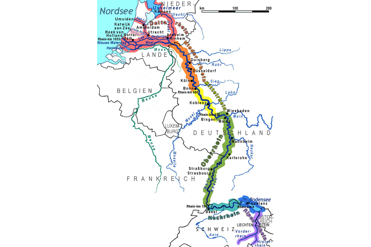 Rhein-Gewässerkarte 