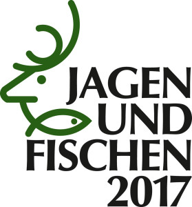 Das Logo der Messe Jagen und Fischen 2017 in Augsburg. 