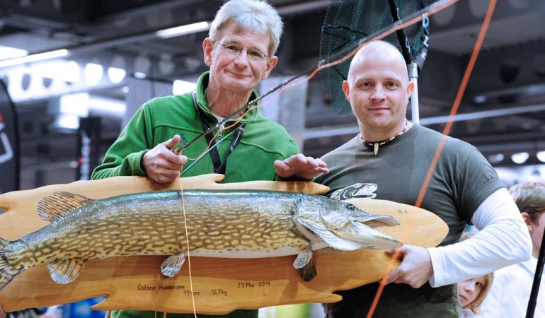 Wie fängt man solche großen Hechte mit der Fliegenrute? Auf der Messe-Reiten-Jagen-Fischen-2017 in Erfurt erfahrt Ihr es. Foto: Messe Erfurt