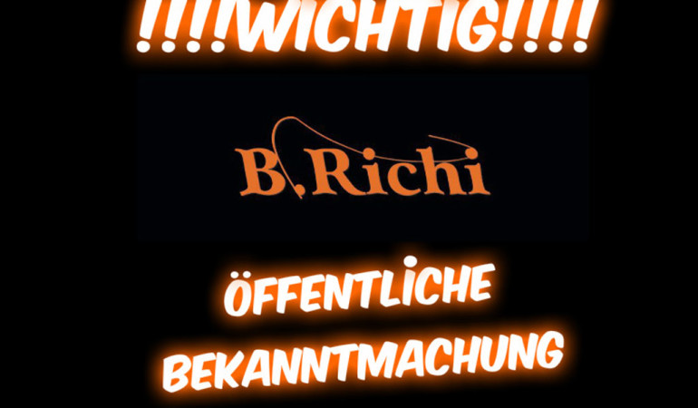 Immer wieder erreichen uns Anfragen zur aktuellen Situation von B.Richi-Tackle. Zieht sich das Unternehmen sich aus dem Markt zurück? Sind überhaupt noch Produkte käuflich zu erwerben? Diese und weitere Fragen möchte die Firma hier gerne beantworten und so öffentlich und aktiv Stellung nehmen.