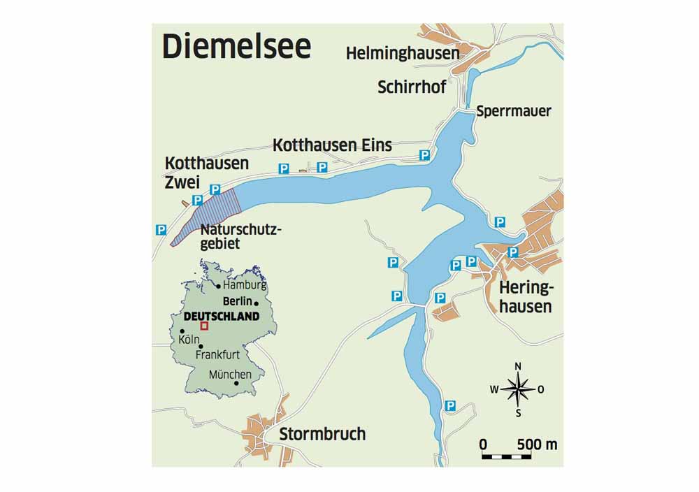 Gewässerkarte Diemelsee