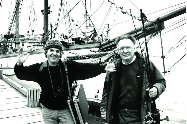 Kein Ziel war ihnen zu weit: Carl-Werner Schmidt-Luchs (links) und BLINKER-Chefredakteur Karl Koch, Anfang der 80er-Jahre. Foto: Archiv