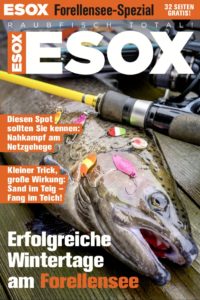 Zum BLINKER gibt es diesmal wieder 32 Seiten ESOX dazu – mit einem großen Forellensee-Spezial! Bild: BLINKER