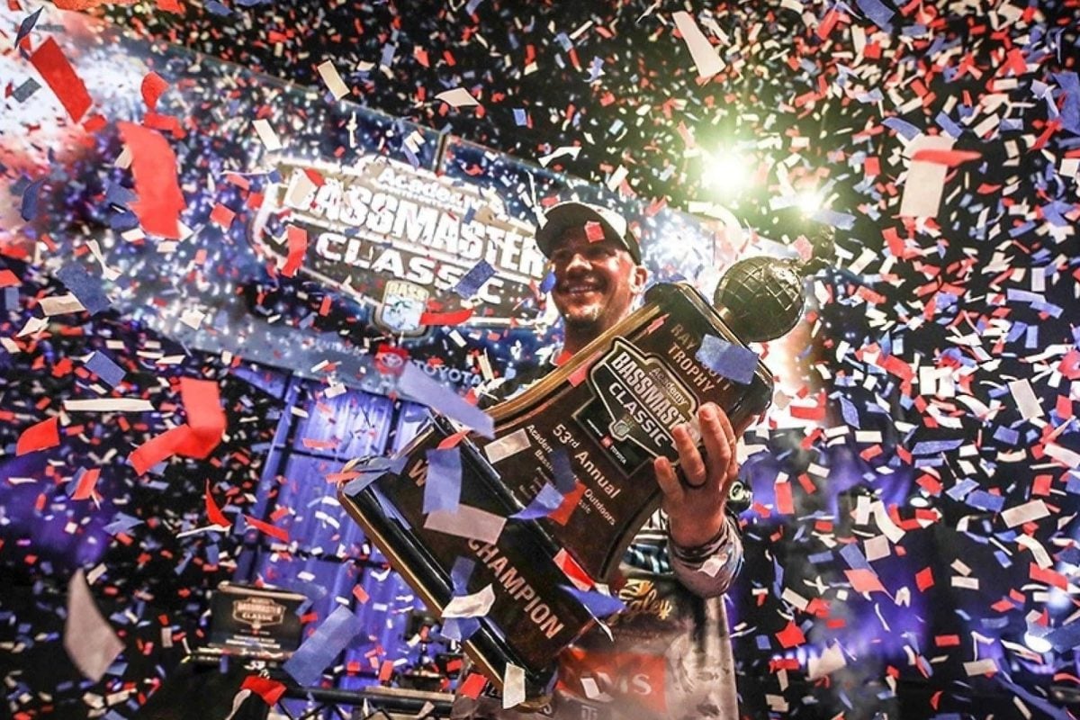 Jeff Gustavson aus Kanada entschied das 53. Bassmaster Classic für sich – und gewann 300.000 Dollar. Foto: Bassmaster Classic