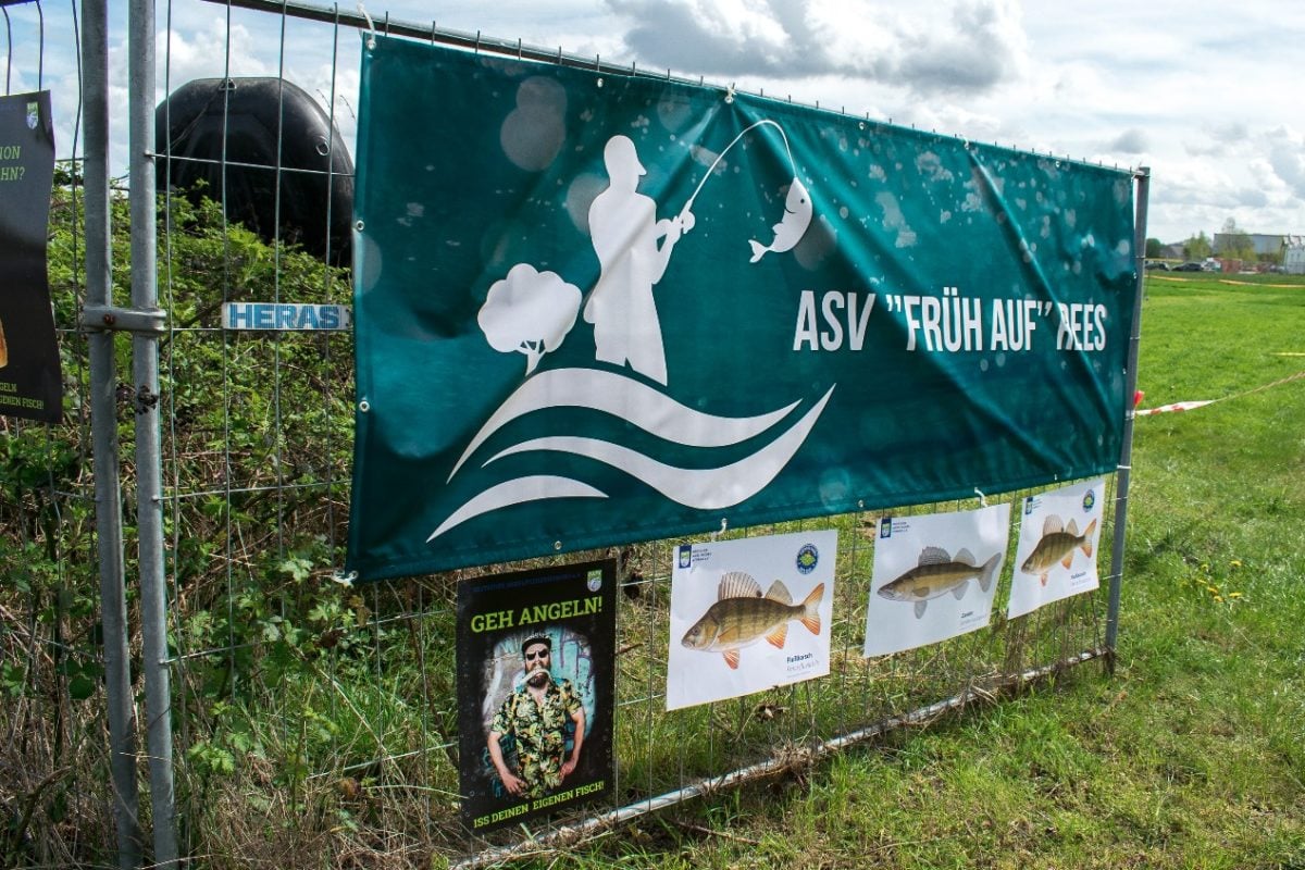 Die Anglerwiese des ASV Früh auf Rees war ein anglerisches Highlight der Gewerbemesse.