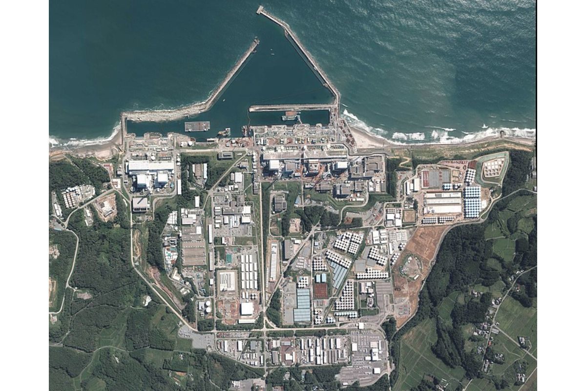 Luftaufnahme des Atomkraftwerks Fukushima Daiichi