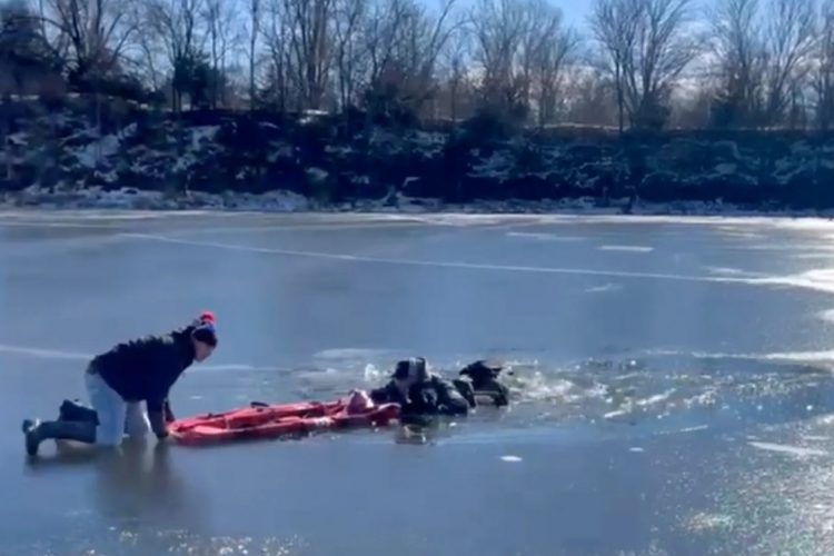 Durch geistesgegenwärtiges Handeln konnte Travis McIntosh einen eingebrochenen Angler retten.