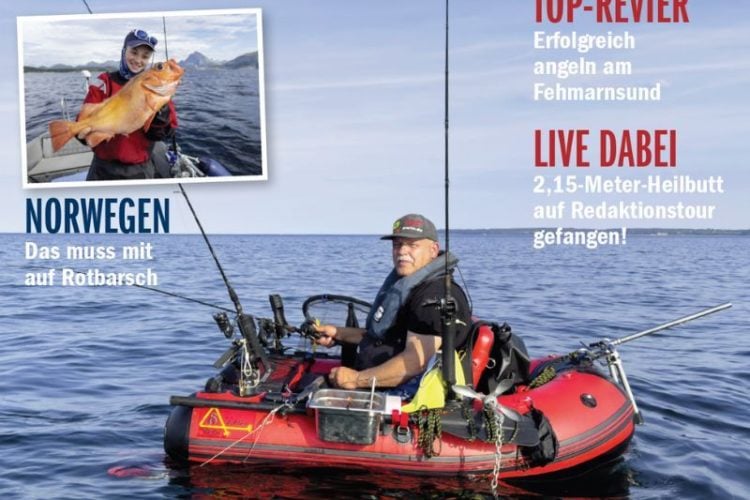 Das Cover der 107. Ausgabe von Kutter & Küste mit einem Angler im Belly Boot