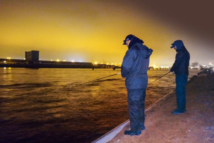 Angelplatz Platz Zanderangler Spinnfischer Spinnfischen Nacht Elbe