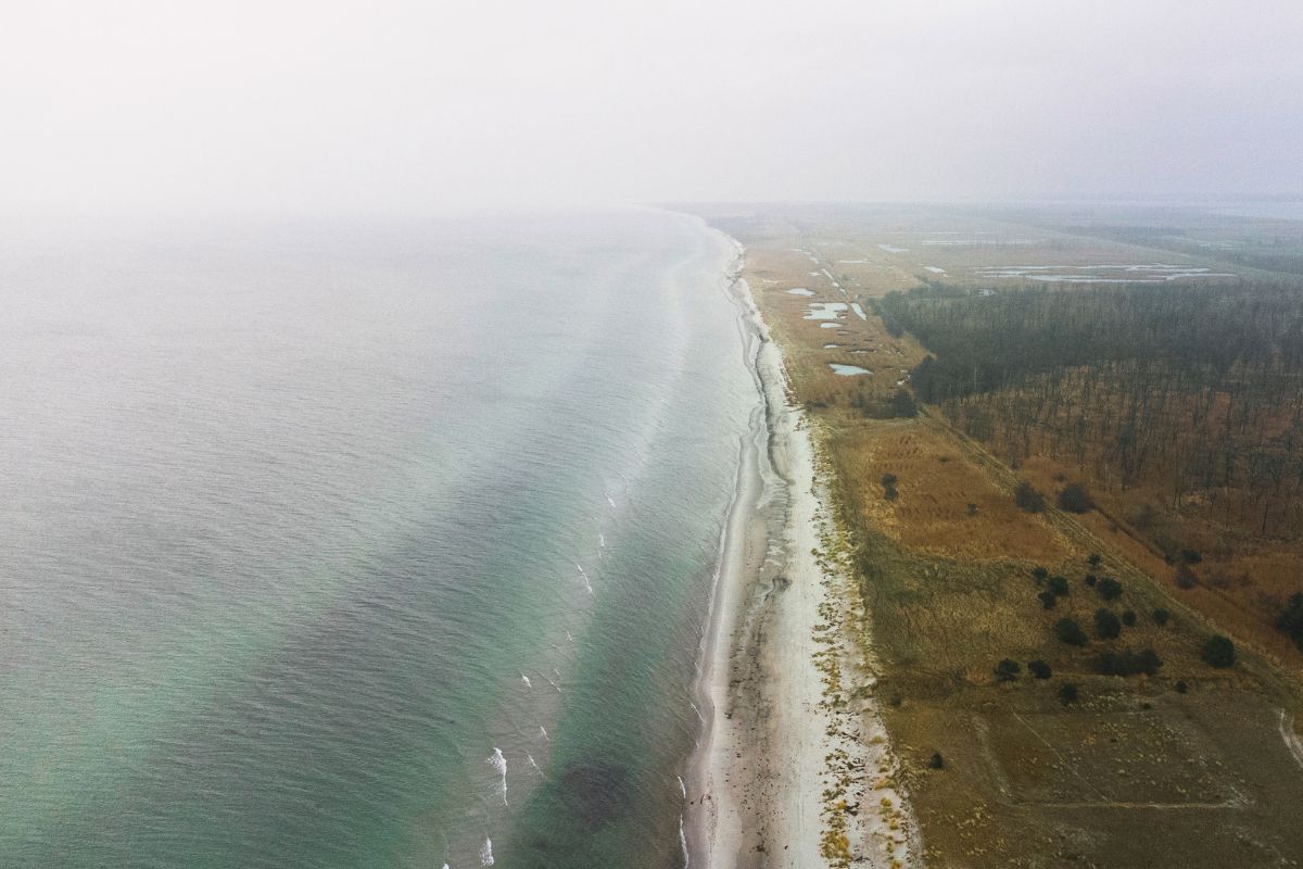 Luftbild eines Strandes